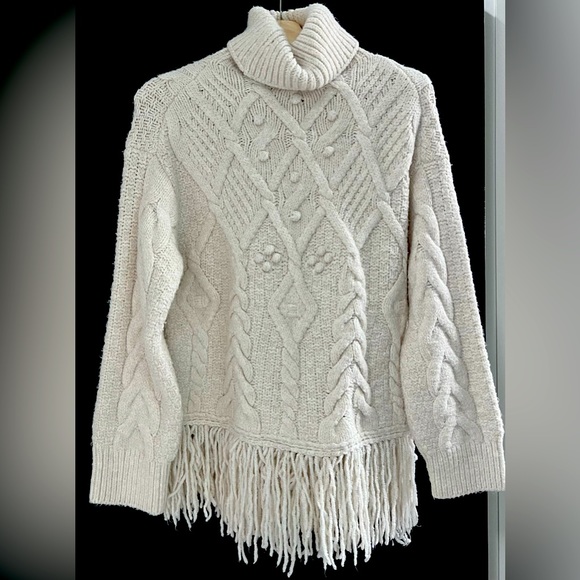 Zara cable knit sweater with fringe - Picture 6 of 6